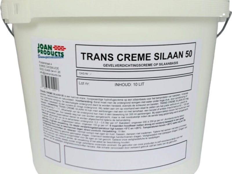 TRANS CREME SILAAN 50 Gevelwaterafstotende producten - Joan Products